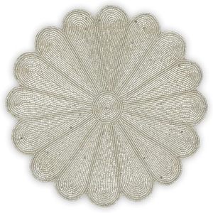 Elegant Modern Glass Beaded Charger <b>Plate</b> New Arrival Non-Slip Decorative Durable Table <b>Mat</b> for Wedding and Banquets - Product Image 1