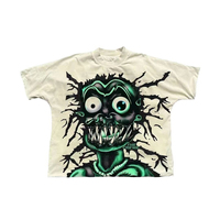 T-shirt pour homme 100% coton de haute qualité, coupe ample vintage, style streetwear, délavé à l'acide, imprimé DTG, motif graphique, ensemble