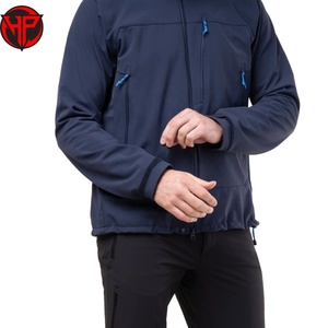 Mens Navy Softshell <b>Jacket</b> Hooded <b>Fleece</b> <b>Lined</b> Outdoor Windproof <b>Waterproof</b> Zip Up Coat <b>Waterproof</b> Athletic Fit - Product Image 3