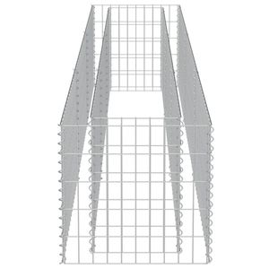 Grand lit de jardin surélevé en gabion en acier galvanisé durable pour arrangements saisonniers extérieurs - Product Image 6