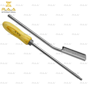 Raspador dental equino de 24″ (61 cm) con mango de madera ajustable, instrumentos veterinarios de acero inoxidable de primera calidad para dientes de caballo - Product Image 5