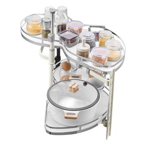 Organizzatore Estraibile per Angolo Cieco da 36 Pollici con Vassoio Morbido a 2 Livelli, Altezza Regolabile - Product Image 1