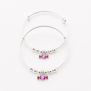 Pulsera de Plata de Ley 925 con Dijes de Caramelo, Pulido Brillante, Joyería de Moda para Niñas, Uso Diario, Regalo de Cumpleaños, Estilo Fiesta, Ajustable - Product Image 5
