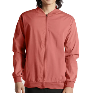 Blouson bomber décontracté pour homme en toile enduite, coupe ajustée, style streetwear hiver, avec col montant et logo frontal, pour un look hip-hop - Product Image 4