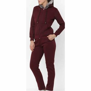Survêtement zippé pour femme, tendance, uni, respirant, doux, coupe classique, en polyester et élasthanne. - Product Image 2