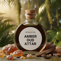 Amber Oud Attar Arabe Traditionnel Huile de Parfum Non Alcoolisée pour Usage Quotidien et Cadeaux
