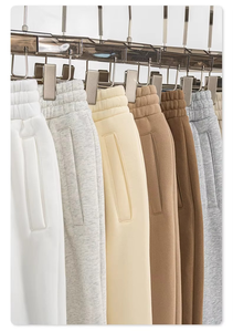 Unisex <b>Men's</b> Heavy Weight <b>Thermal</b> Knitted 345G Polyester/Cotton Sweatpants Hoodie Set Custom High Quality Tracksuits Autumn - Product Image 6