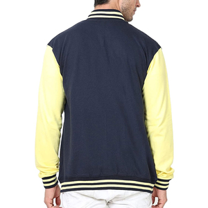<b>Men's</b> High Quality Coated Custom Logo Printed <b>Canvas</b> Baseball Varsity <b>Jacket</b> Genuine Shell Sheep Skin 100% Wool Winter Wear - Product Image 3