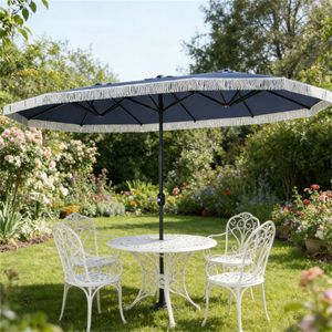 Ombrellone da Terrazzo Blu Scuro per Esterni e Cortili, Ombrelloni e Basi per Patio Senza Base - Product Image 1