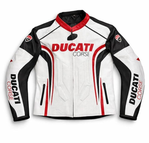 เสื้อแจ็คเก็ตหนังสำหรับขี่มอเตอร์ไซค์ Rucati รุ่น Unisex ทนทานและสวมใส่สบาย ตัดเย็บตามขนาดที่กำหนด มาตรฐาน CE - Product Image 1