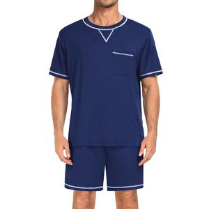 Men's Plus Size Black Short Sleeve T-Shirt Shorts <b>Set</b> Solid Color Casual Summer Wear <b>Knitted</b> Cotton Fabric new - Product Image 3
