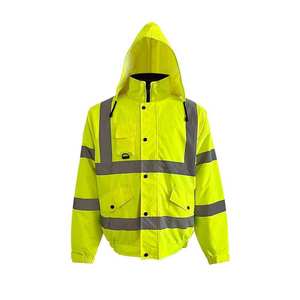 Veste de sécurité réfléchissante haute visibilité pour hommes, imperméable, en polyester, vêtements de travail, softshell, haute visibilité, pour la construction - Product Image 2