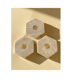 Juego de posavasos de mármol de gran capacidad con diseño de varias piezas y elegante soporte para un almacenamiento organizado en el comedor. - Product Image 6