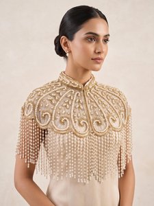 เสื้อคลุมปักเลื่อมทองหรูหรา ประดับด้วยพู่ยาวระยิบระยับ งานปักมือ สำหรับงานพรอม งานปาร์ตี้ ฤดูใบไม้ร่วง ปี 2024 ไซส์พลัสสำหรับผู้หญิง - Product Image 2