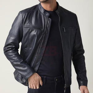 Premium <b>Men's</b> Quilted <b>Leather</b> Biker <b>Jacket</b> Black Genuine <b>Leather</b> Riding <b>Jacket</b> Custom Manufacturer Supplier - Product Image 2