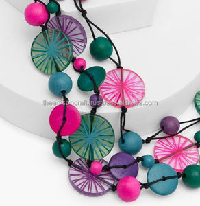 Collar Unisex Ecológico de Resina, Colgante Pintado a Mano, Cadenas de Moda para Mujeres y Niñas, Estilo Religioso Moderno para Bodas y Fiestas - Product Image 3