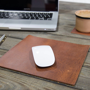 Wholesale Genuine Leather <b>Mouse</b> Pad Bulk Custom Desk Mat Full Grain Cowhide Leather Mousepad for Retailers LMP-0034 - Product Image 1
