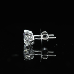 Classic Freshwater Pearl Moissanite S925 Sterling <b>Silver</b> 0.5Ct 1Ct 3Ct Six Prong 18K Gold Plated VVS Stud <b>Earrings</b> Gift - Product Image 3