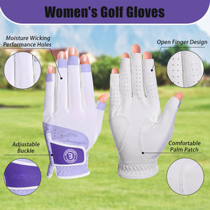ถุงมือกอล์ฟแบบไร้นิ้วสำหรับผู้หญิง ดีไซน์ทนทานและนุ่มสบาย เหมาะสำหรับการฝึกซ้อมและการแข่งขัน - Product Image 5