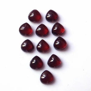 Calidad Premium 7mm Natural Mozambique rojo granate corazón liso cabujón superventas sueltas calibradas piedras preciosas del fabricante - Product Image 2