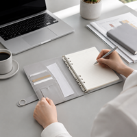 Organiseur de planification A5 personnalisé en cuir PU avec 6 anneaux, carnet rechargeable avec fermeture à sangle, agenda professionnel OEM ODM