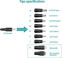Adaptateur secteur universel 34W, alimentation multi-tension DC 3V 4.5V 5V 6V 7.5V 9V 12V avec un port USB 5V 2A, alimentation réglable