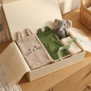 Lot de 2 gants de bain écologiques à imprimé animal pour bébé, en tissu éponge doux, serviettes de lavage en forme de marionnette, cadeau pour nouveau-né et tout-petit, pour la salle de bain et la crèche - Product Image 5