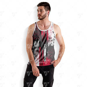 Men's Eco-Friendly Breathable Cotton Gym <b>Vest</b> Custom Logo Heat-Transfer Printed Solid Sleeveless Tank Top <b>Bodybuilding</b> - Product Image 5