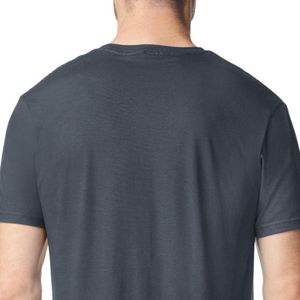 Camiseta de Cuello en V para Hombre, Color Gris Oscuro, Ligera, Suave, Transpirable, Manga Corta, Informal, Básica, Mezcla de Algodón, para Uso Diario - Product Image 5