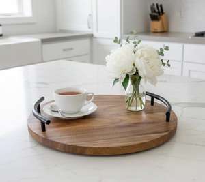 ถาดไม้กระถินพร้อมสลักชื่อส่วนตัว |   ของขวัญสลักลายสำหรับบ้าน - Product Image 1