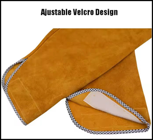 Abrigo Largo de Cuero Vacuno Impermeable y Resistente al Fuego, Traje de Protección, Delantal de Soldadura de Alta Resistencia y Protección - Product Image 5