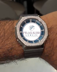 นาฬิกาเพชรหรูหราแบบ Iced Out ขอบหน้าปัดทรงแปดเหลี่ยม นาฬิกาควอตซ์โครโนกราฟประดับโมอิสซาไนต์ ตัวเรือนสแตนเลส สำหรับผู้ชายและผู้หญิง - Product Image 1
