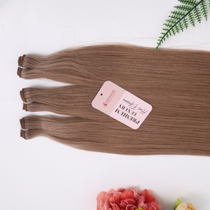 Precio al por mayor 100% Extensiones de cabello virgen Remy Trama de máquina recta dibujada doble Cabello humano de alta calidad - Product Image 3