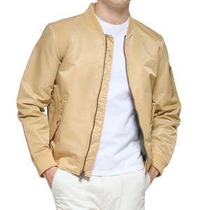Veste bomber longue en toile de qualité supérieure pour homme avec poches latérales et sur les manches, tissu respirant et coupe-vent, épaisseur polaire - Product Image 3