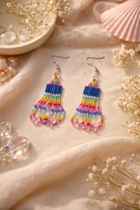 Wholesale Fashion Colorful Bohemian Glass Bead Beaded <b>Earrings</b> Dangle Drop Pendant <b>Tassel</b> Handmade Seed 2025 New Design <b>Earrings</b> - Product Image 5