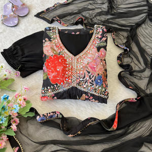 ชุดเดรสสำหรับผู้หญิงแบบพิเศษชุดเดรสตัดแบบอลิย่าพร้อมกางเกง Dupatta สำหรับใส่ไปงานปาร์ตี้ - Product Image 1