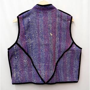Chaleco Kantha de Algodón Tejido con Estampado Vintage Hecho a Mano para Mujer, Chaqueta Corta Acolchada de Otoño, Ecológica - Product Image 6
