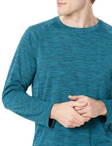 T-shirts de protection solaire pour homme, manches longues, col rond, coupe classique, de haute qualité, tendance et adaptés aux activités de plein air. - Product Image 3