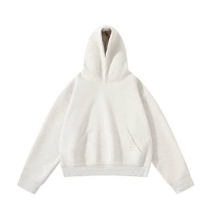 Sweat à capuche unisexe épais et oversize avec fermeture éclair, coupe ample et épaules tombantes, grandes tailles pour hommes - Product Image 6