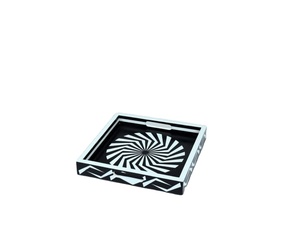 Bandeja de servicio con incrustaciones de hueso hechas a mano de alta gama para restaurantes y cenas caseras con fregona Diseño personalizable y opciones al por mayor - Product Image 1