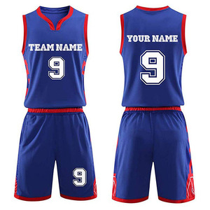 Conjunto de Camiseta y Pantalones Cortos de Baloncesto para Hombre, Bordado, Transpirable, Antibacterial, Diseño Personalizado, Tallas Grandes, Estampado - Product Image 3