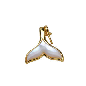 Accessoire DIY en argent S925, forme de queue de poisson, coquille, plateau vide poli pour 5-7 perles, pour colliers, pendentifs et breloques, accessoire pour votre vie - Product Image 4