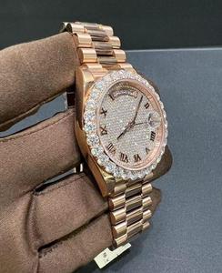 Montre mécanique de luxe pour homme, personnalisée, ronde, en acier inoxydable, avec diamants VVS Moissanite, style hip-hop, design attrayant, édition limitée - Product Image 2