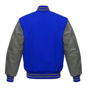 Men's High Quality <b>Wool</b> Letterman Real Leather Varsity Jacket Black with <b>Red</b> Embroidery Logos Patches Labels Winter Jacket Men - Product Image 2