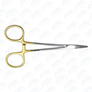 Pinzas quirúrgicas de acero inoxidable con mordazas de carburo de tungsteno dentadas de 13 cm, tipo Halsey, para quirófano - Product Image 3