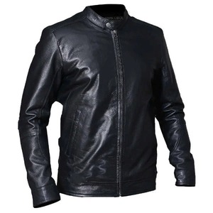 <b>Men</b> Varsity Style Genuine <b>Leather</b> Motorcycle <b>Jacket</b> Biker <b>Jacket</b> - Product Image 3