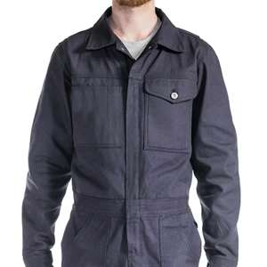 Salopette en jean personnalisable avec logo, grande taille, bretelles réglables, coupe classique, séchage rapide, durable, OEM ODM - Product Image 3