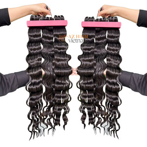 Extensions de cheveux humains ondulés profonds, qualité Remy vietnamienne, double trame, grade 12A, super lisses et doux - Product Image 2