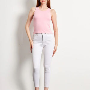 Camiseta sin mangas de algodón acanalado de alta calidad para mujer 2026, tops de algodón de punto acanalado de alta calidad con etiqueta privada - Product Image 5