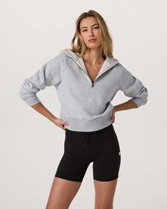 Women Casual Washed Cotton Blend <b>Hoodie</b> <b>Zip</b> <b>Up</b> Drop Shoulder Long Sleeve Pullover - Product Image 2